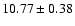 $10.77\pm0.38$