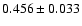 $0.456\pm0.033$
