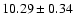 $10.29\pm0.34$