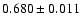 $0.680\pm0.011$