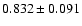 $0.832\pm0.091$