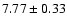 $7.77\pm0.33$