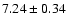 $7.24\pm0.34$