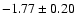 $-1.77\pm0.20$