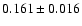 $0.161\pm0.016$