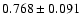 $0.768\pm0.091$