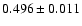 $0.496\pm0.011$