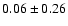 $0.06\pm0.26$
