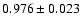 $0.976\pm0.023$