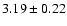 $3.19\pm0.22$