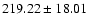 $219.22\pm18.01$