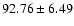 $92.76\pm6.49$