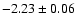 $-2.23\pm0.06$