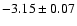 $-3.15\pm0.07$