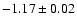 $-1.17\pm0.02$