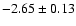 $-2.65\pm0.13$
