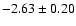 $-2.63\pm0.20$