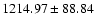 $1214.97\pm88.84$