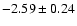 $-2.59\pm0.24$