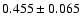 $0.455\pm0.065$