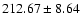 $212.67\pm8.64$