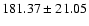 $181.37\pm21.05$
