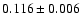 $0.116\pm0.006$