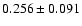 $0.256\pm0.091$