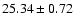 $25.34\pm0.72$