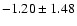 $-1.20\pm1.48$