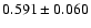 $0.591\pm0.060$
