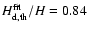 $H_{\rm d,th}^{\rm fit}/H=0.84$
