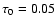 $\tau _0=0.05$