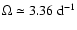 $\Omega \simeq 3.36~{\rm d}^{-1}$
