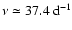 $\nu \simeq 37.4~{\rm d}^{-1}$