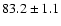 $83.2 \pm 1.1$