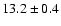 $ 13.2\pm 0.4 $