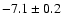 $ -7.1\pm 0.2$