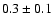 $0.3\pm0.1$