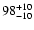 $98^{\rm +10}_{-10}$
