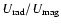 $U_{\rm rad}/U_{\rm mag}$