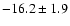 $-16.2\pm 1.9$