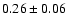 $0.26 \pm 0.06$
