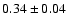 $0.34 \pm 0.04$