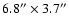 $6.8'' \times 3.7''$