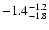 $-1.4 ^{\rm -1.2}_{-1.8}$