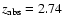 $\emph{z}_{\rm abs}=2.74$