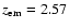 $\emph{z}_{\rm em}=2.57$