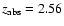 $\emph{z}_{\rm abs}=2.56$
