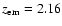 $\emph{z}_{\rm em}=2.16$